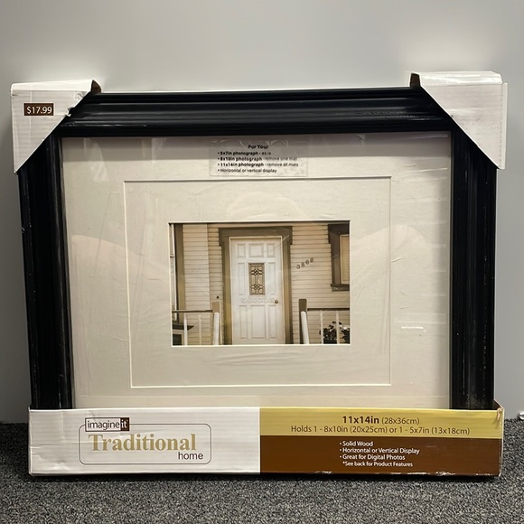 ImagineIt Black Traditional Home 11x14 in. Photo Frame